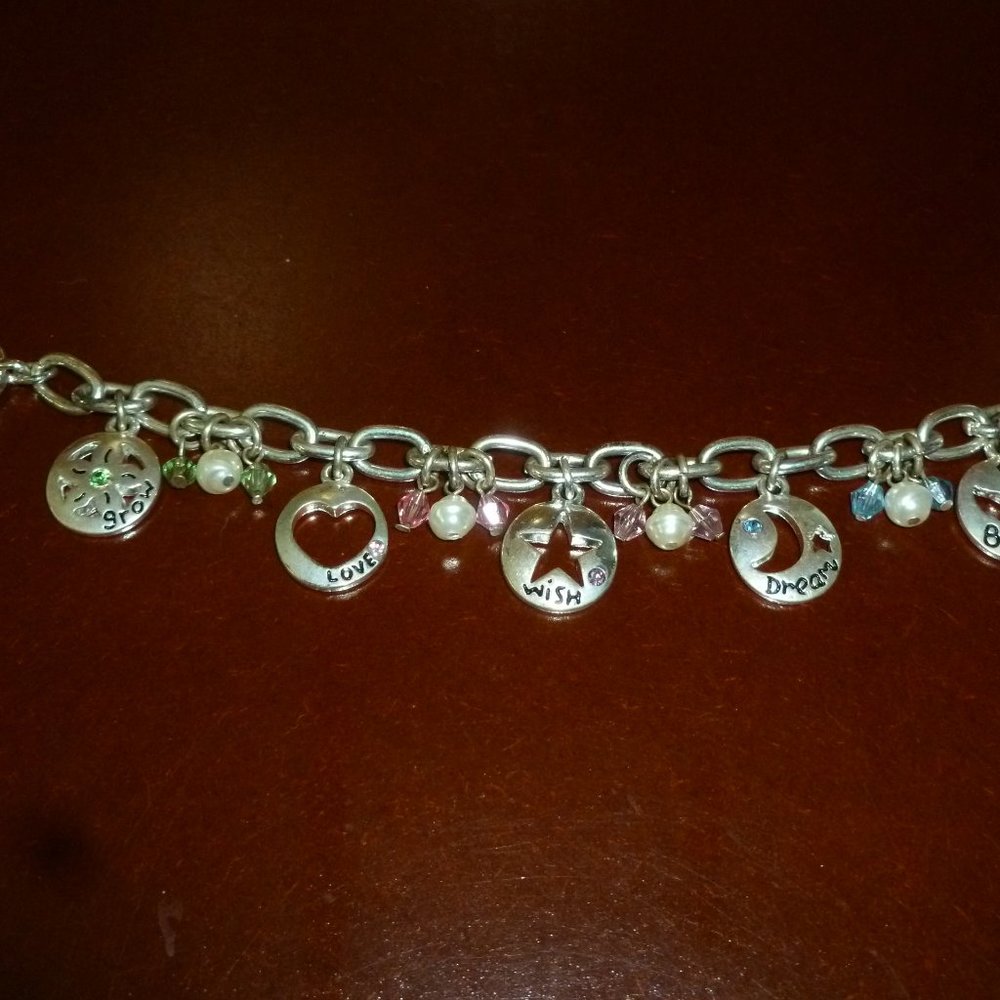 Silvertone Inspirational Bracelet NWOT